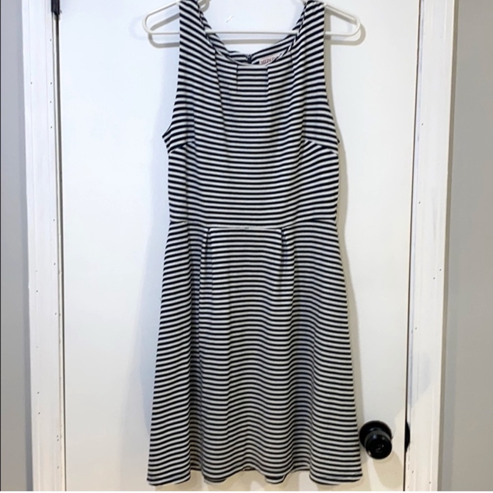 Merona Black and White Striped Top
